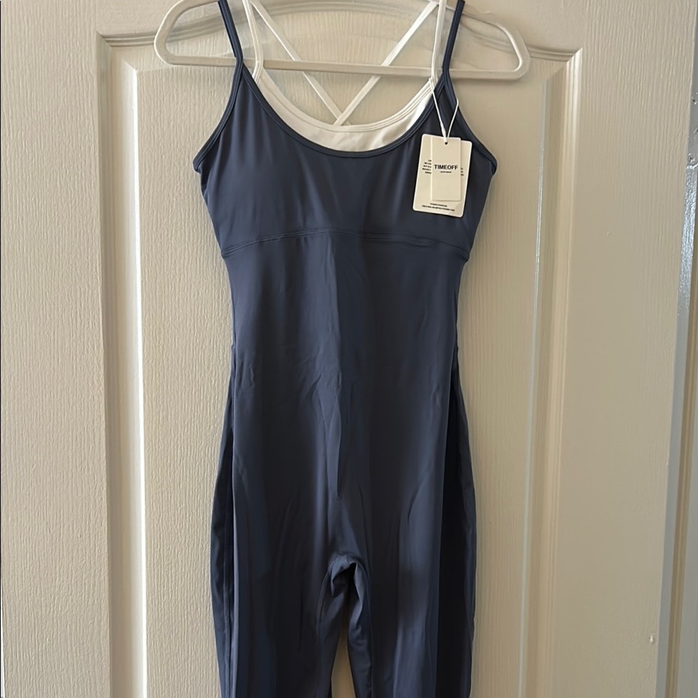 Navy & White One Piece Swimsuit